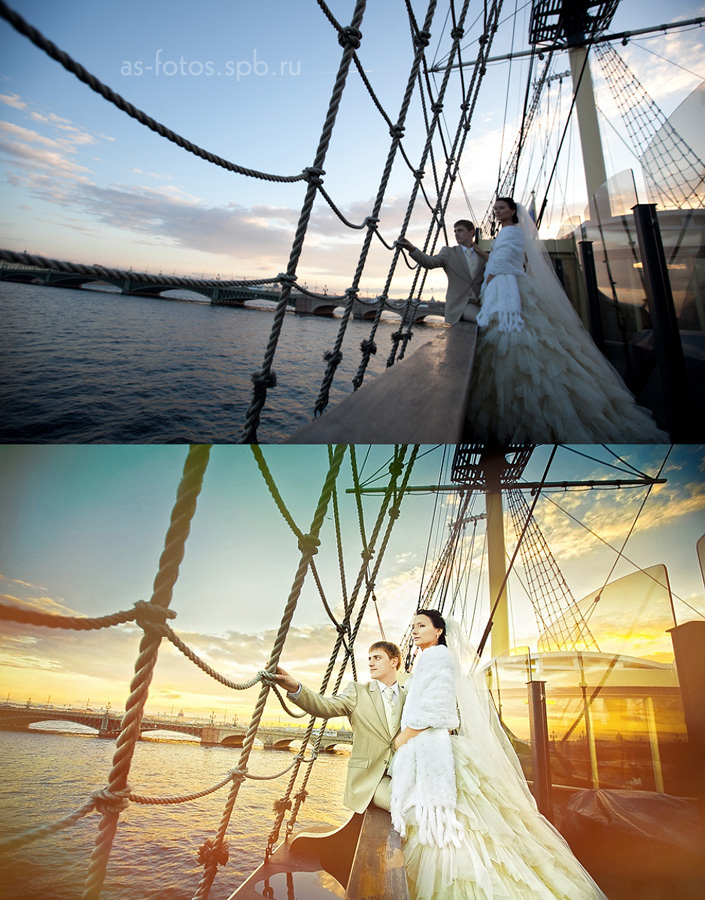 художественная обработка свадебных фотографий до и после